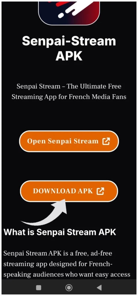 How TO Download Senpai Stream APK 1